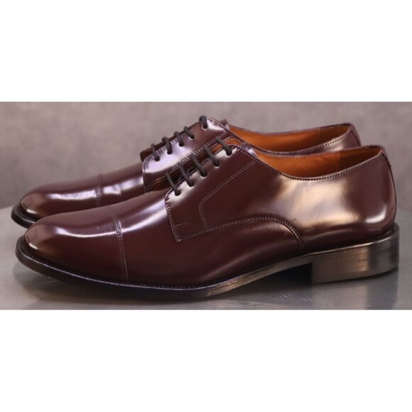 Bostonian Men\'s Cap Toe Dress Shoes Size 10.5 M Leather Cognac EUC main image 9